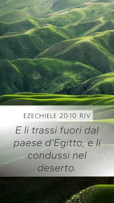 Ezechiele 20:10 RIV Mobile Phone Wallpaper - E li trassi fuori dal paese d’Egitto, e li - Mobile Bible Verse Wallpaper