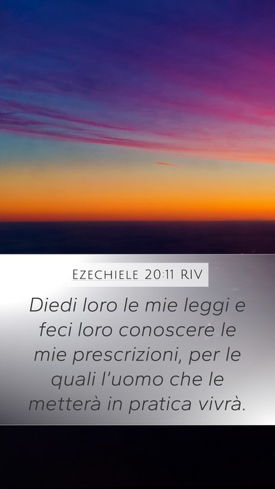 Ezechiele 20:11 RIV Bible Verse Image