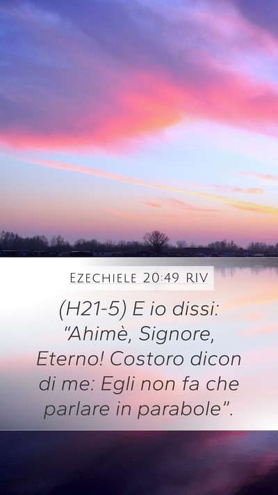 Ezechiele 20:49 RIV Bible Verse Image