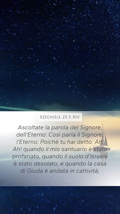 Ezechiele 25:3 RIV Bible Verse Image