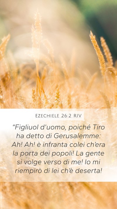Ezechiele 26:2 RIV Bible Verse Image