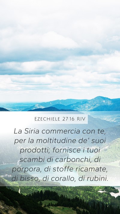Ezechiele 27:16 RIV Bible Verse Image