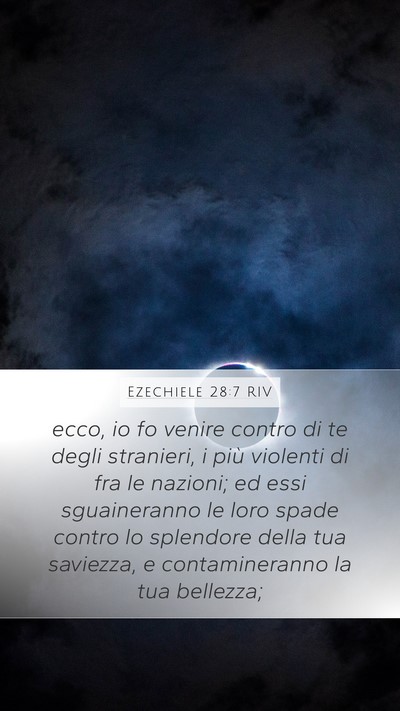 Ezechiele 28:7 RIV Bible Verse Image