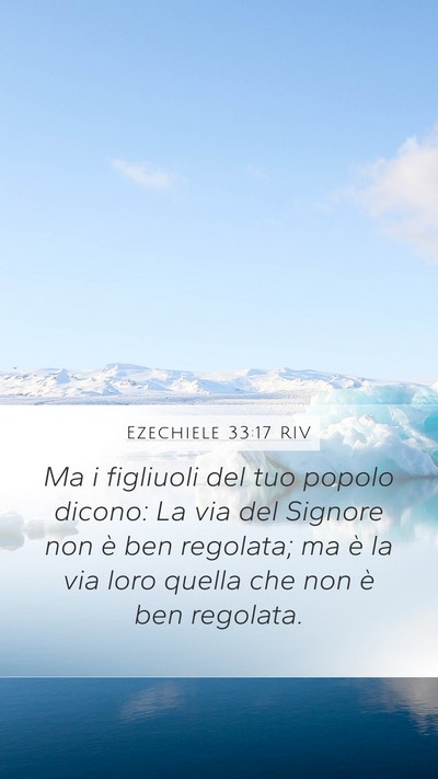 Ezechiele 33:17 RIV Bible Verse Image