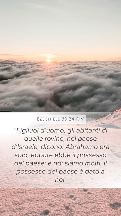 Ezechiele 33:24 RIV Bible Verse Image