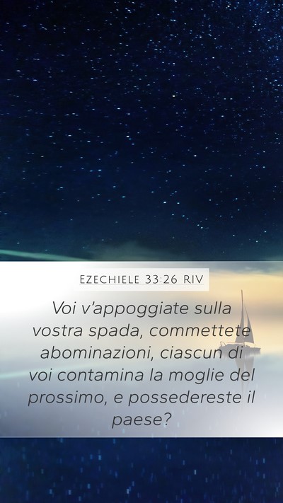 Ezechiele 33:26 RIV Bible Verse Image