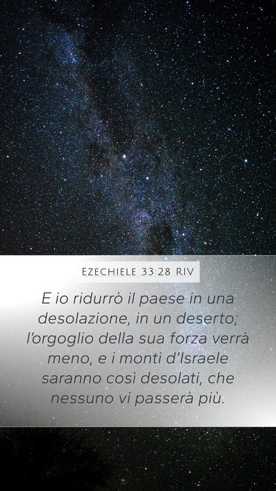 Ezechiele 33:28 RIV Bible Verse Image