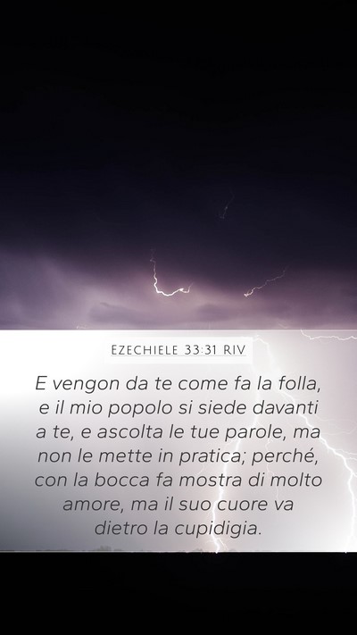 Ezechiele 33:31 RIV Bible Verse Image