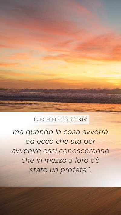 Ezechiele 33:33 RIV Bible Verse Image