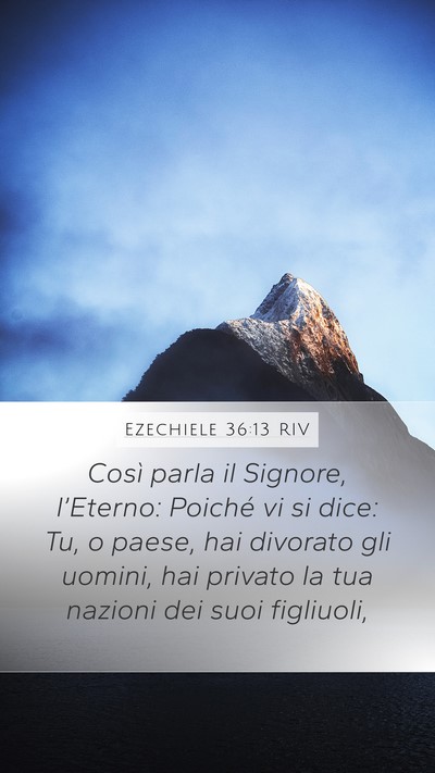 Ezechiele 36:13 RIV Bible Verse Image