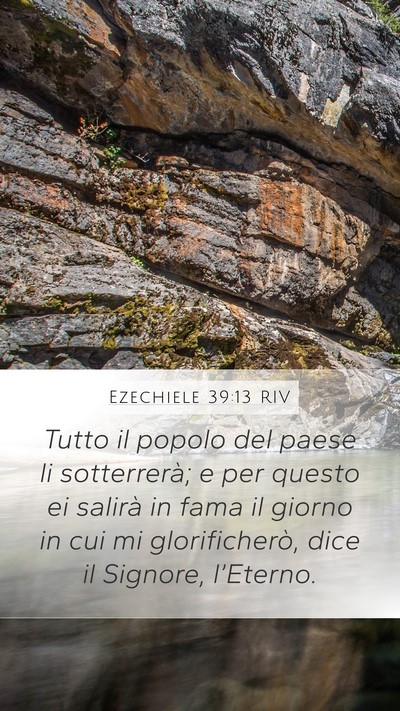 Ezechiele 39:13 RIV Bible Verse Image