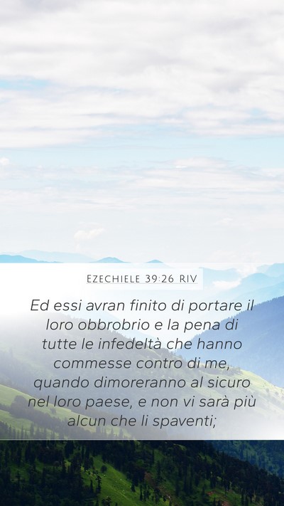 Ezechiele 39:26 RIV Mobile Phone Wallpaper - Ed essi avran finito di portare il loro obbrobrio - Mobile Bible Verse Wallpaper