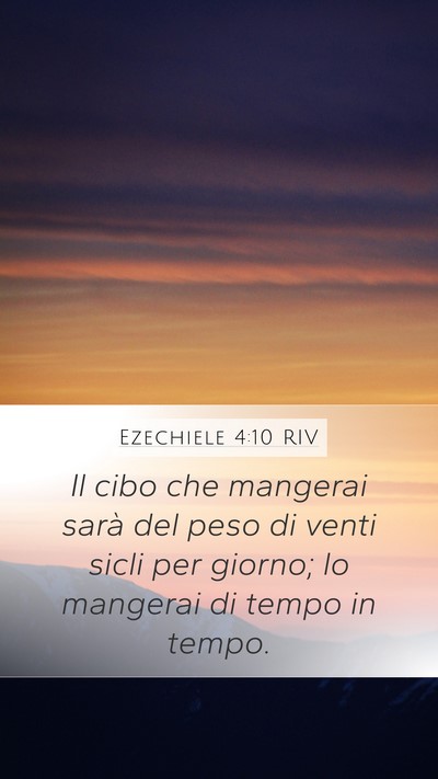 Ezechiele 4:10 RIV Bible Verse Image