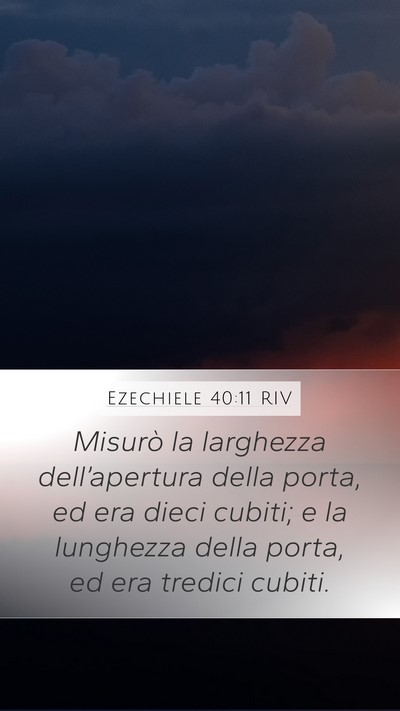 Ezechiele 40:11 RIV Mobile Phone Wallpaper - Misurò la larghezza dell’apertura della porta, - Mobile Bible Verse Wallpaper