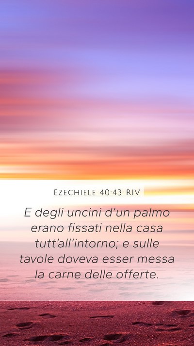 Ezechiele 40:43 RIV Mobile Phone Wallpaper - E degli uncini d’un palmo erano fissati nella - Mobile Bible Verse Wallpaper