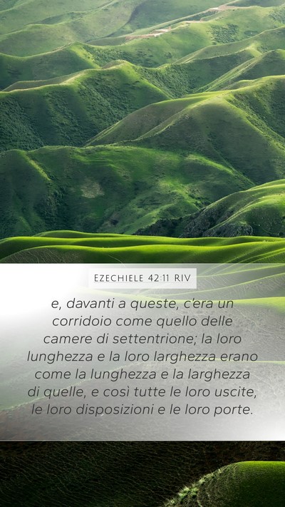 Ezechiele 42:11 RIV Mobile Phone Wallpaper - e, davanti a queste, c’era un corridoio come - Mobile Bible Verse Wallpaper