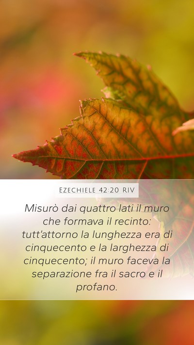 Ezechiele 42:20 RIV Bible Verse Image