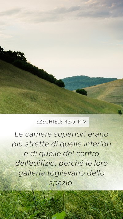 Ezechiele 42:5 RIV Mobile Phone Wallpaper - Le camere superiori erano più strette di quelle - Mobile Bible Verse Wallpaper