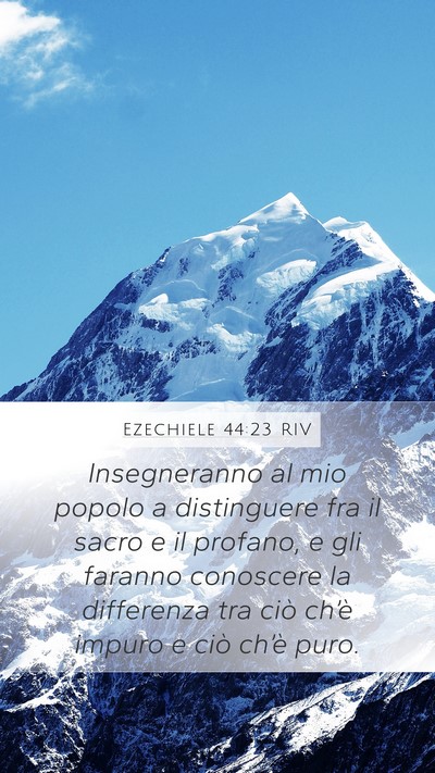 Ezechiele 44:23 RIV Bible Verse Image