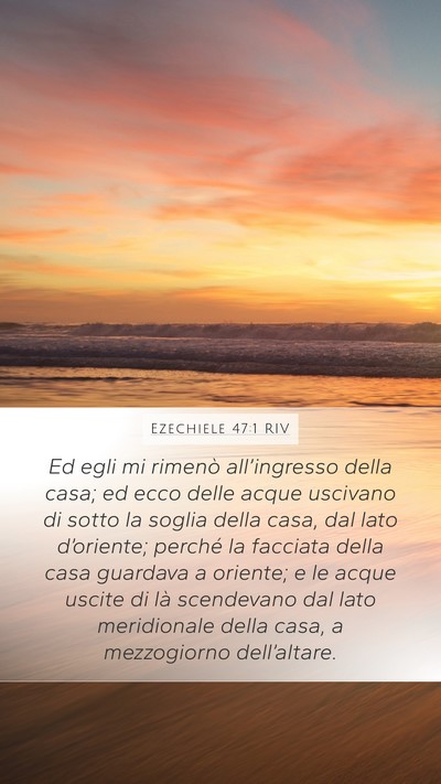 Ezechiele 47:1 RIV Bible Verse Image