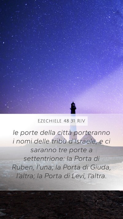 Ezechiele 48:31 RIV Mobile Phone Wallpaper - le porte della città porteranno i nomi delle - Mobile Bible Verse Wallpaper