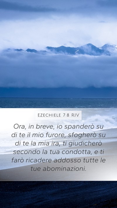 Ezechiele 7:8 RIV Bible Verse Image