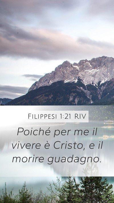 Filippesi 1:21 RIV Bible Verse Image