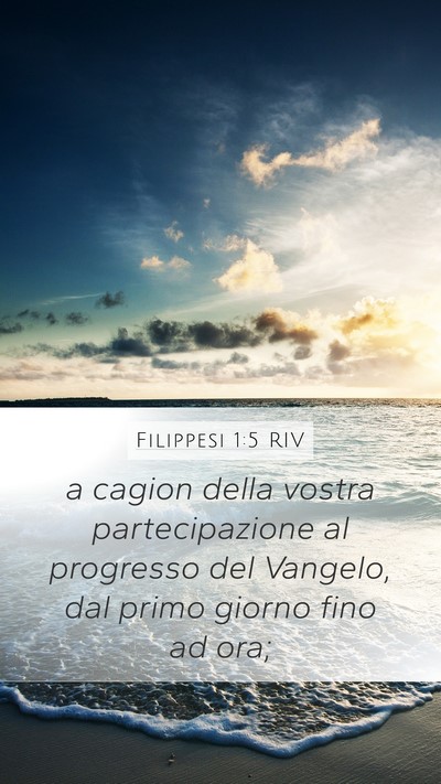 Filippesi 1:5 RIV Bible Verse Image