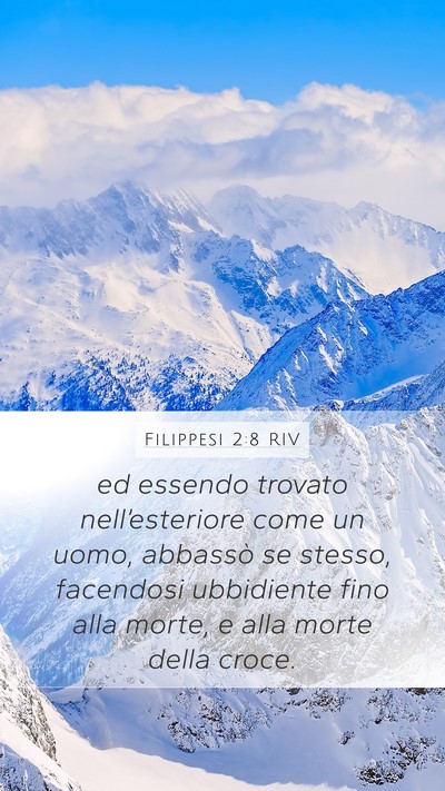 Filippesi 2:8 RIV Bible Verse Image