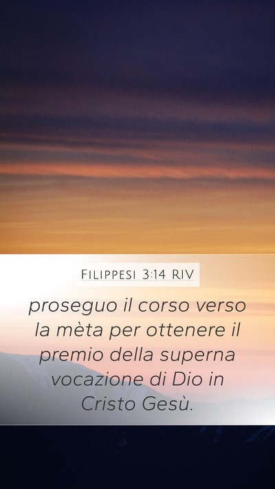 Filippesi 3:14 RIV Bible Verse Image