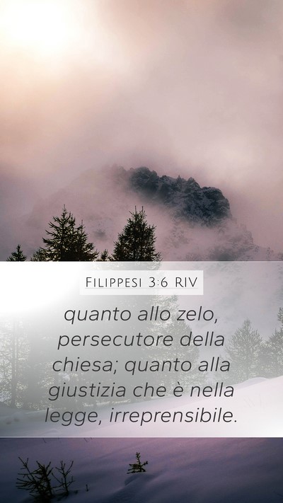 Filippesi 3:6 RIV Bible Verse Image