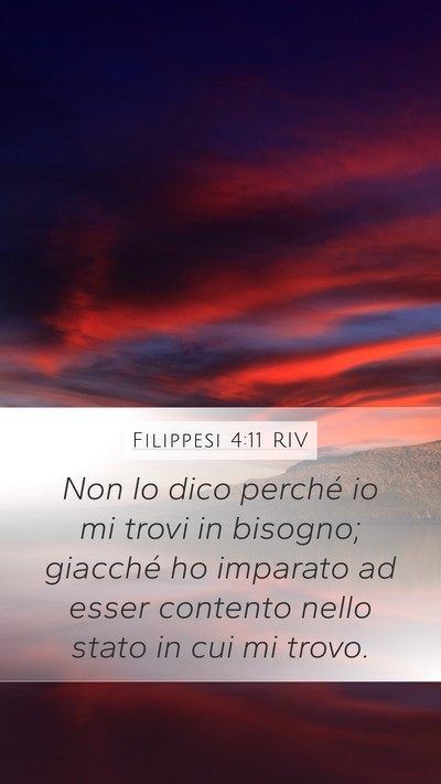 Filippesi 4:11 RIV Bible Verse Image
