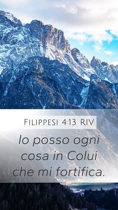 Filippesi 4:13 RIV Bible Verse Image