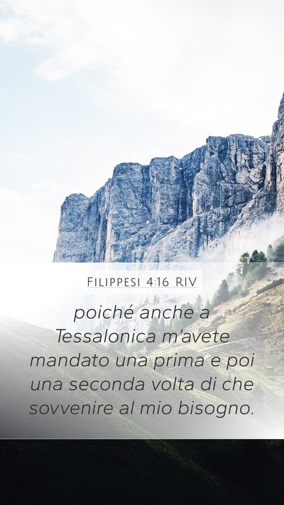 Filippesi 4:16 RIV Bible Verse Image