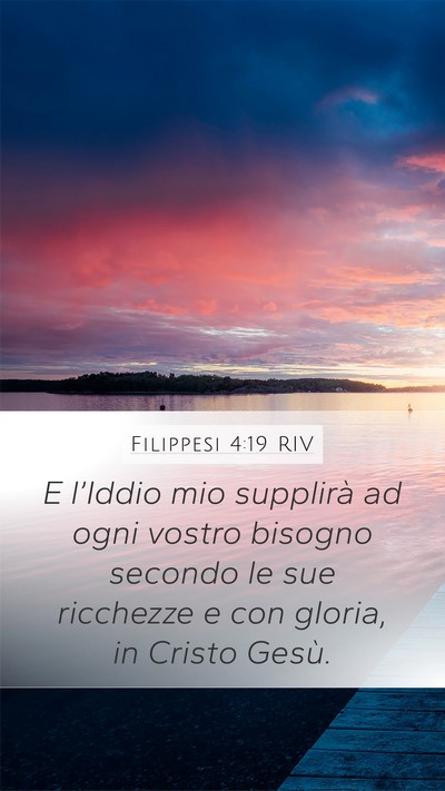 Filippesi 4:19 RIV Bible Verse Image