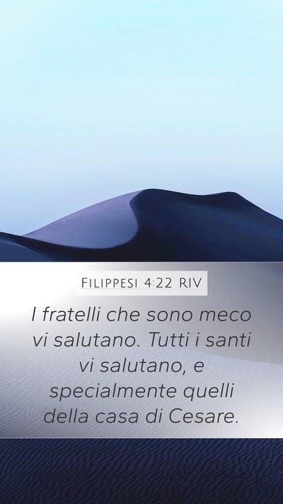 Filippesi 4:22 RIV Bible Verse Image