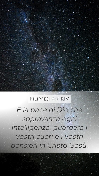 Filippesi 4:7 RIV Bible Verse Image