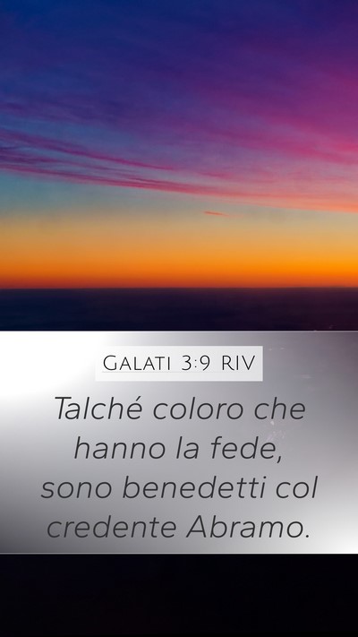 Galati 3:9 RIV Bible Verse Image