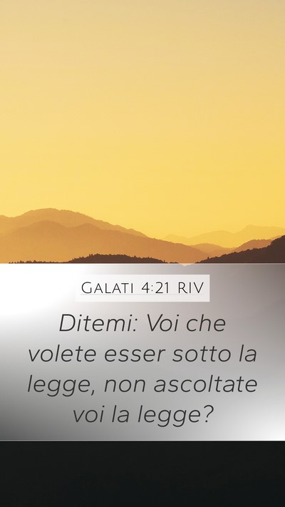 Galati 4:21 RIV Bible Verse Image