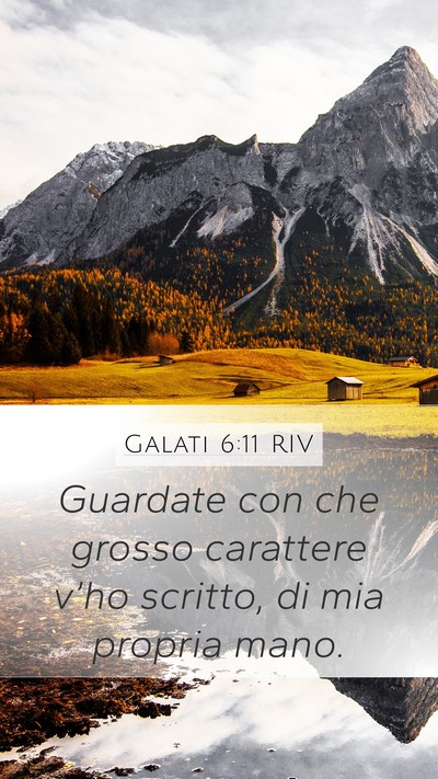 Galati 6:11 RIV Bible Verse Image