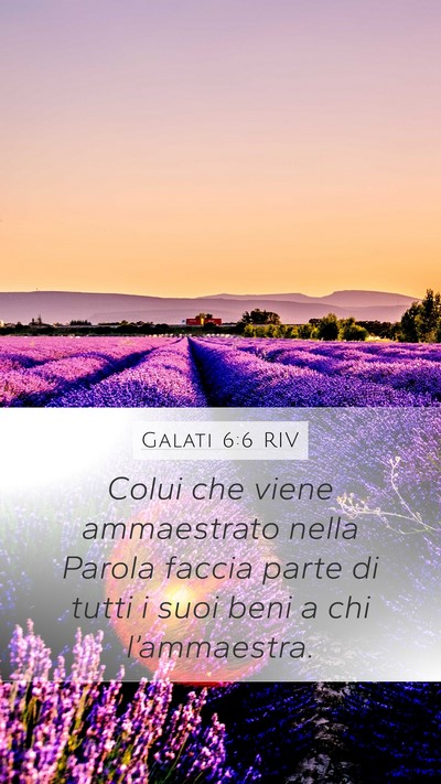 Galati 6:6 RIV Bible Verse Image