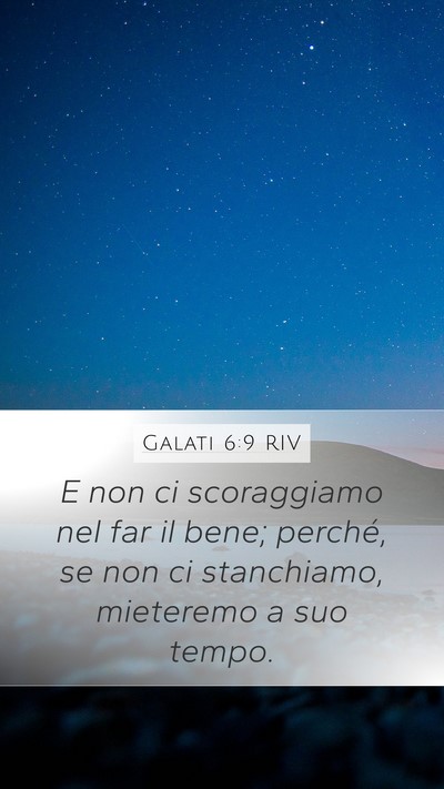 Galati 6:9 RIV Bible Verse Image