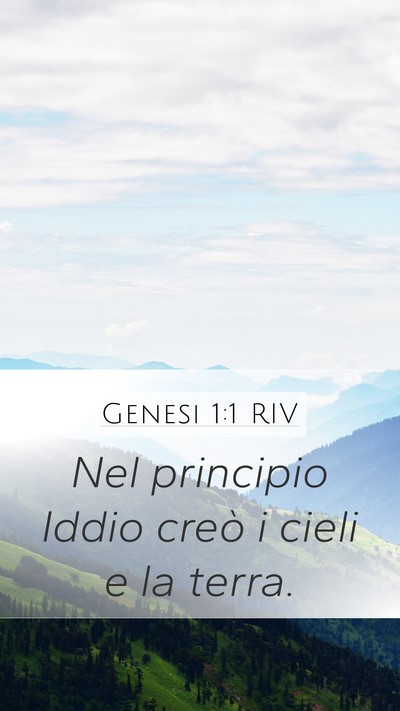 Genesi 1:1 RIV Mobile Phone Wallpaper - Nel principio Iddio creò i cieli e la - Mobile Bible Verse Wallpaper