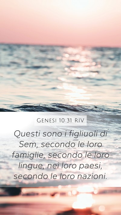 Genesi 10:31 RIV Bible Verse Image