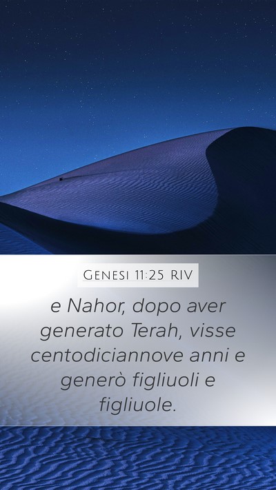 Genesi 11:25 RIV Bible Verse Image