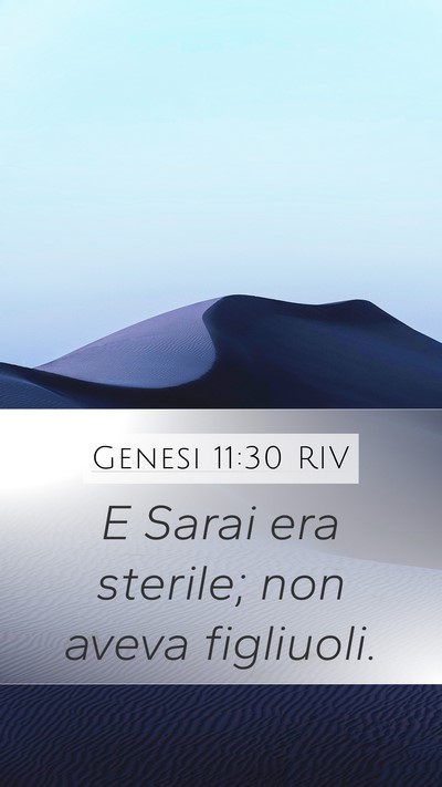 Genesi 11:30 RIV Bible Verse Image