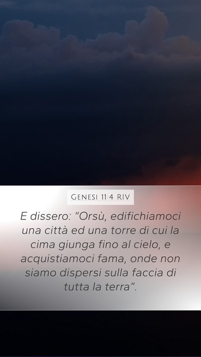 Genesi 11:4 RIV Bible Verse Image
