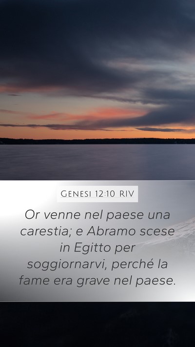 Genesi 12:10 RIV Bible Verse Image