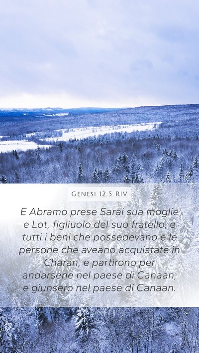 Genesi 12:5 RIV Bible Verse Image