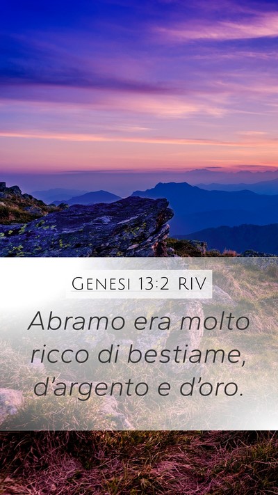 Genesi 13:2 RIV Bible Verse Image